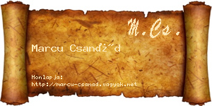 Marcu Csanád névjegykártya